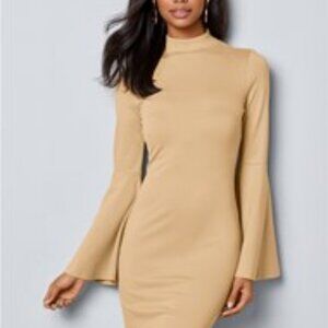 Venus Bell Sleeve Dress Long Back Zipper NWT